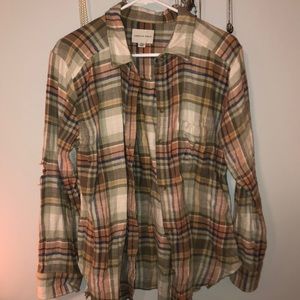 Women’s Destroyed American Eagle Plaid Flannel